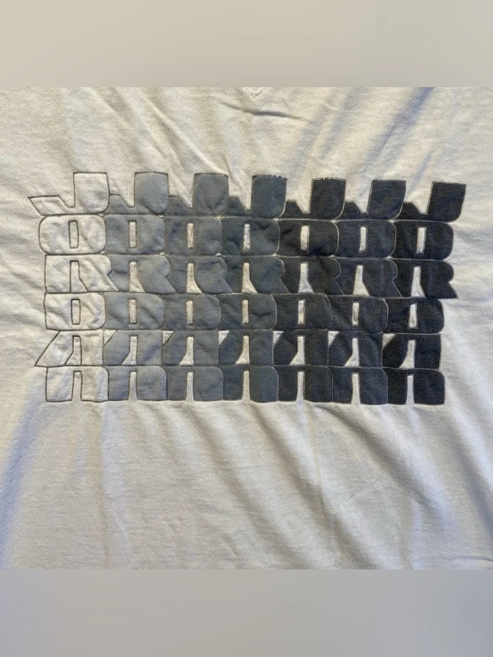 VTG 90s Nike Air Jordan 23 Jumpman White Tee Abstract Spell Out Logo Men Medium